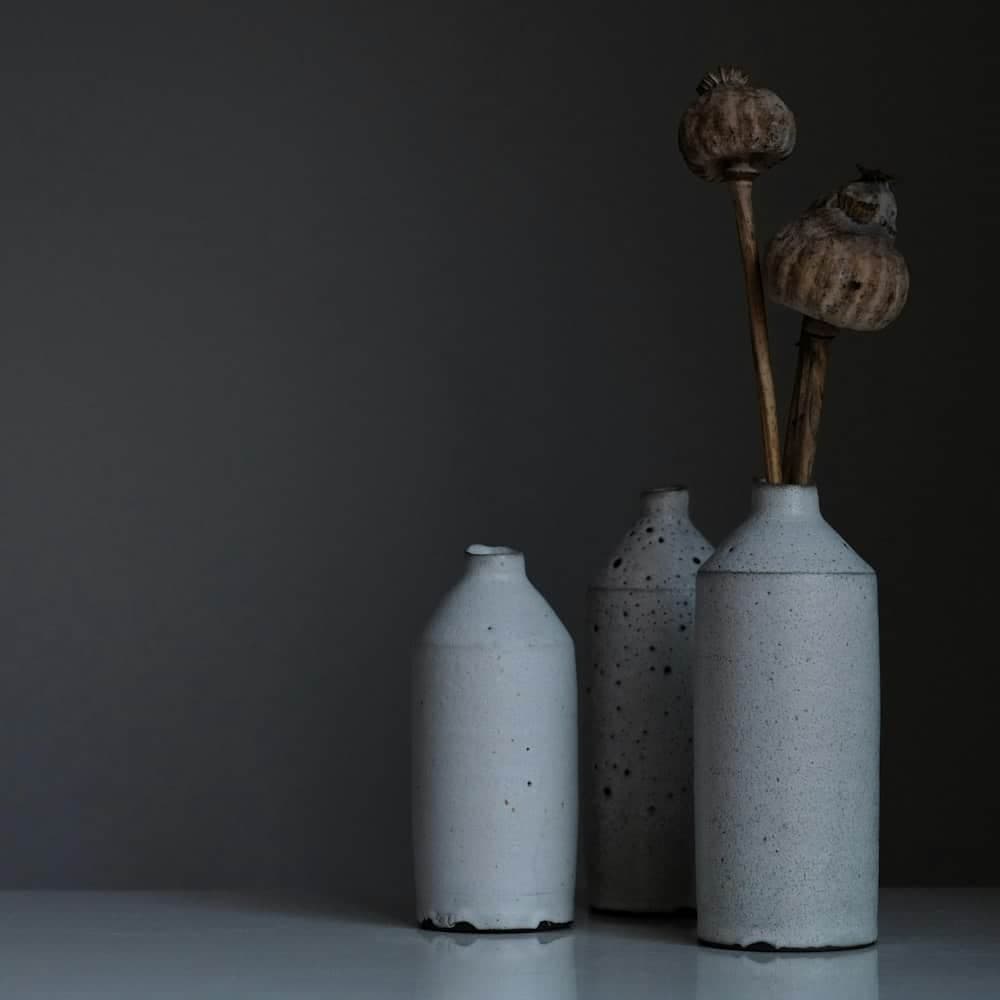 Ceramic vase set, 3 pieces