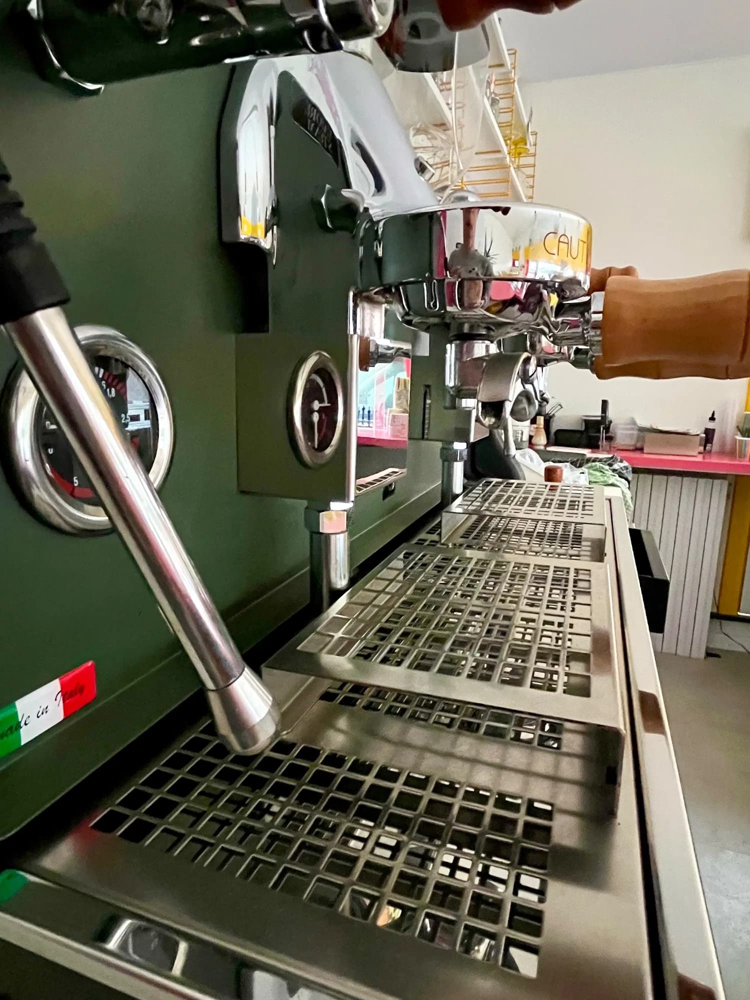 Professionele espressomachine La Nuova Era + Fiorenzato koffiemolen — 2