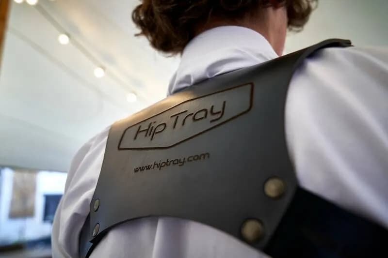 Leather carrying strap for HipTray