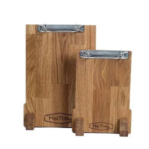 Oak menu holder – coloured – A6