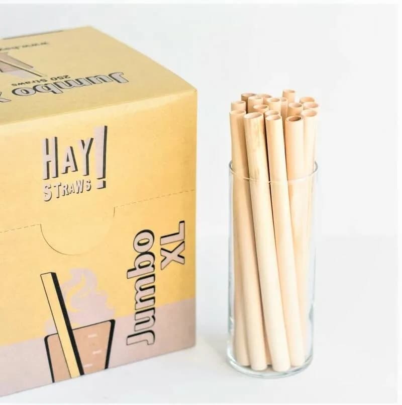 Pailles Jumbo Haystraws XL en roseau (250 pcs)