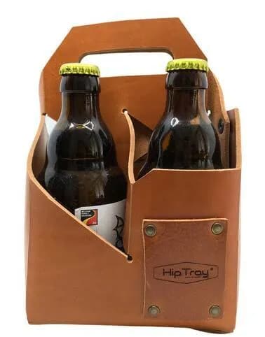 Leather drinks tray