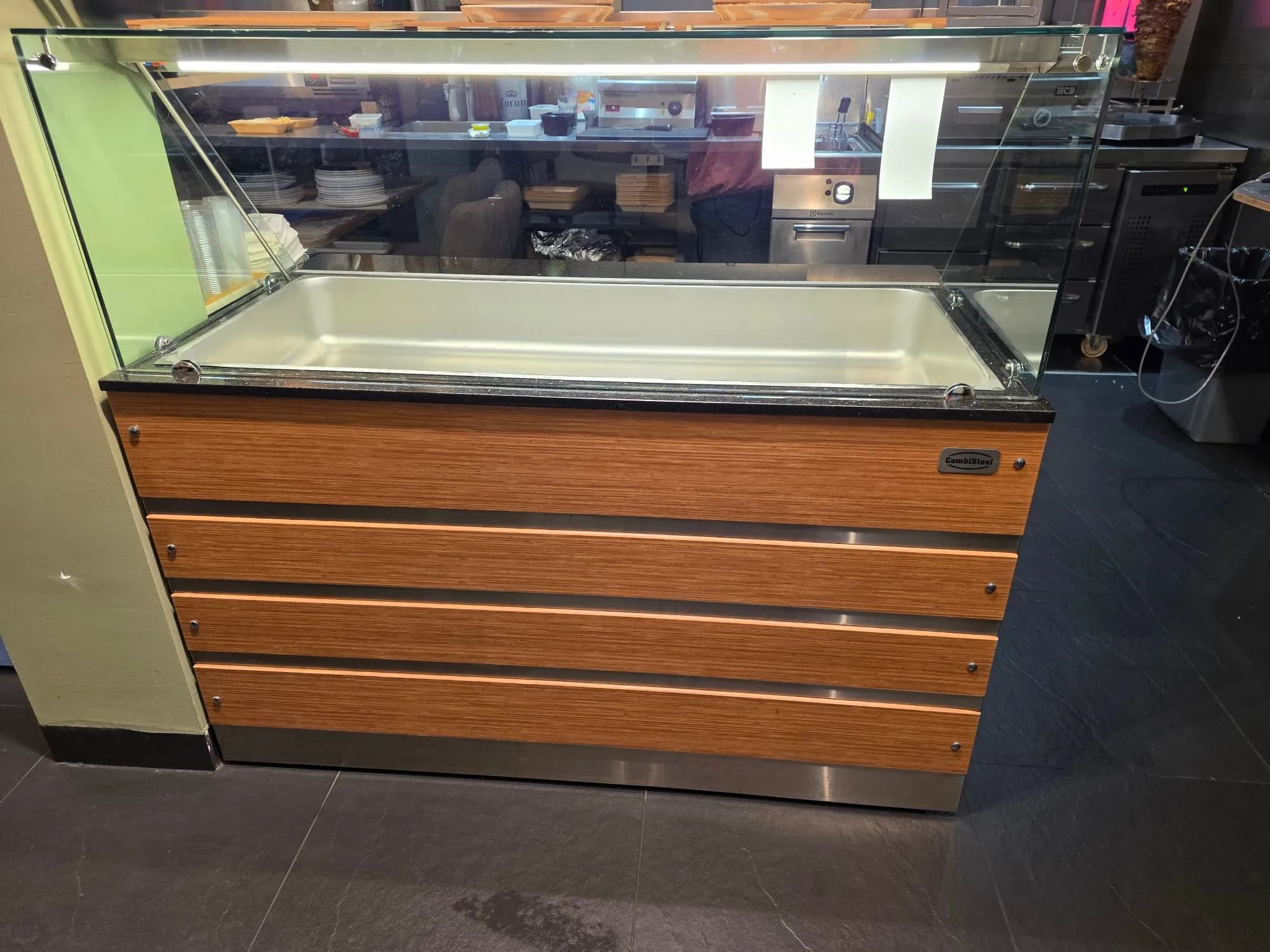 Combisteel warmhoudvitrine 7077.0120, 4x GN 1/1, zo goed als ongebruikt — 1