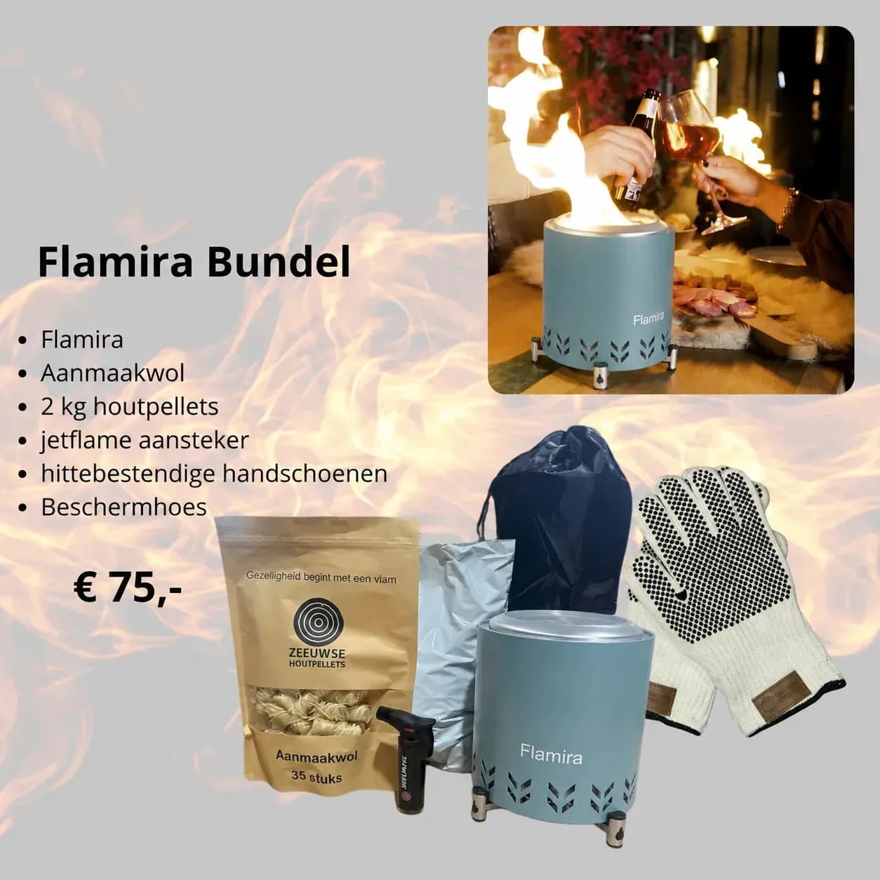 Pack avantage Flamira - bleu sauge (Sage Blue)
