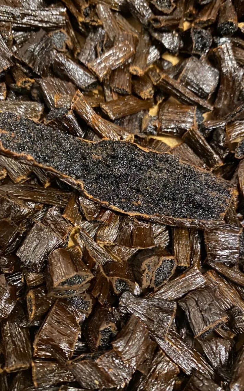 Vanille coupée de Madagascar, séchée, 100 g