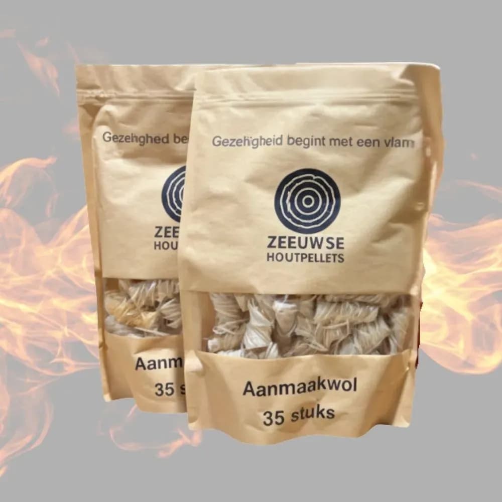 Firelighter wool - 2 x 35 pieces