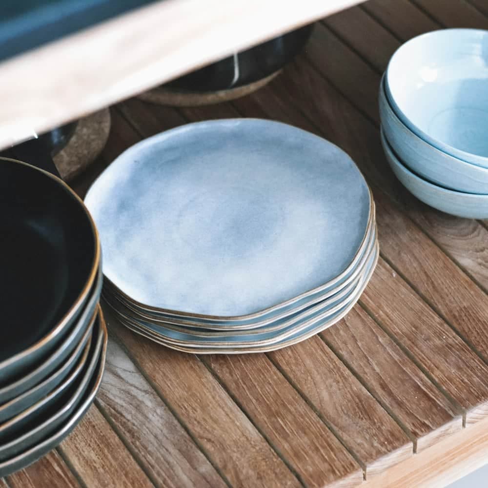 'Scheldt' stoneware plates, set of 6