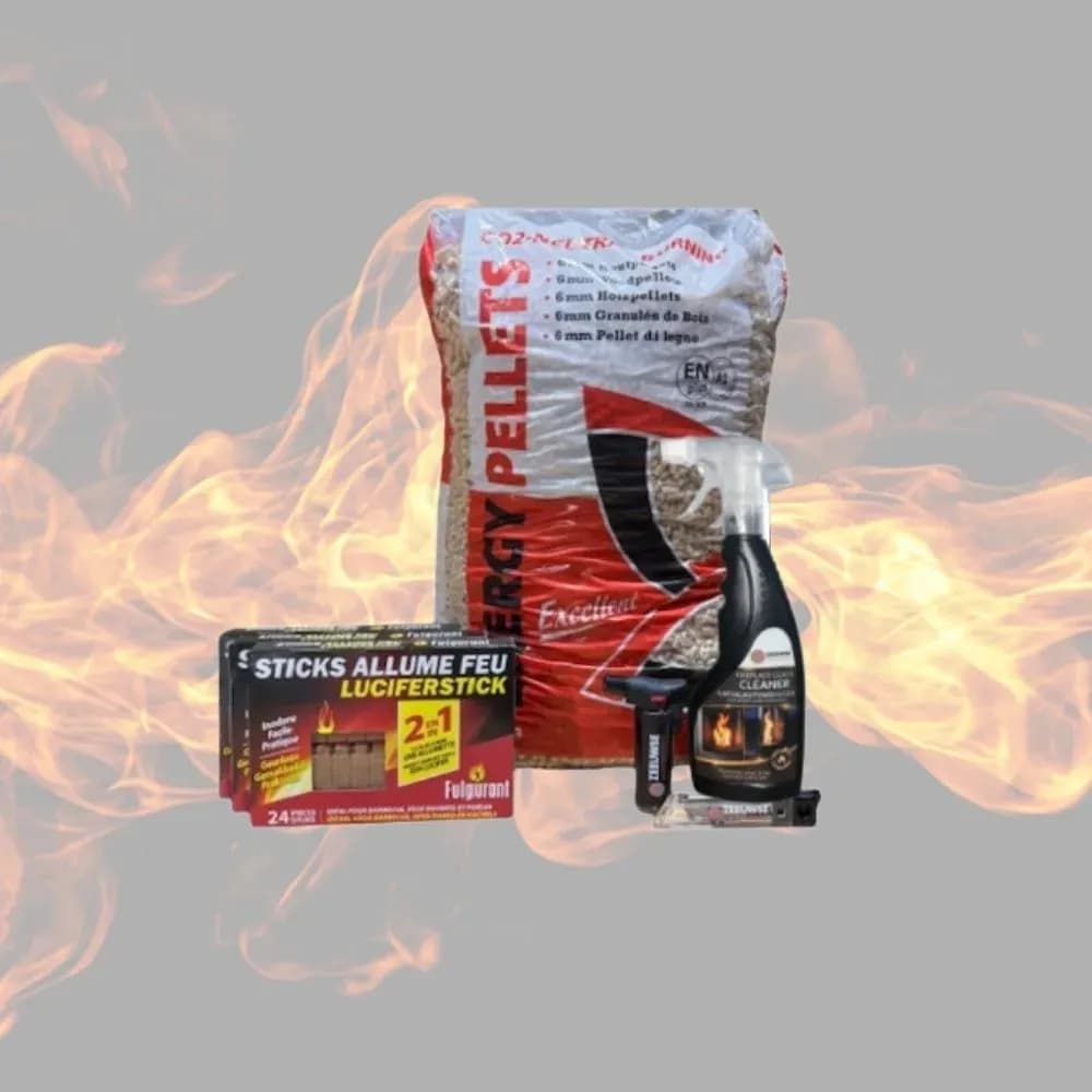 Starter kit for outdoor heater - with Lucifer sticks
